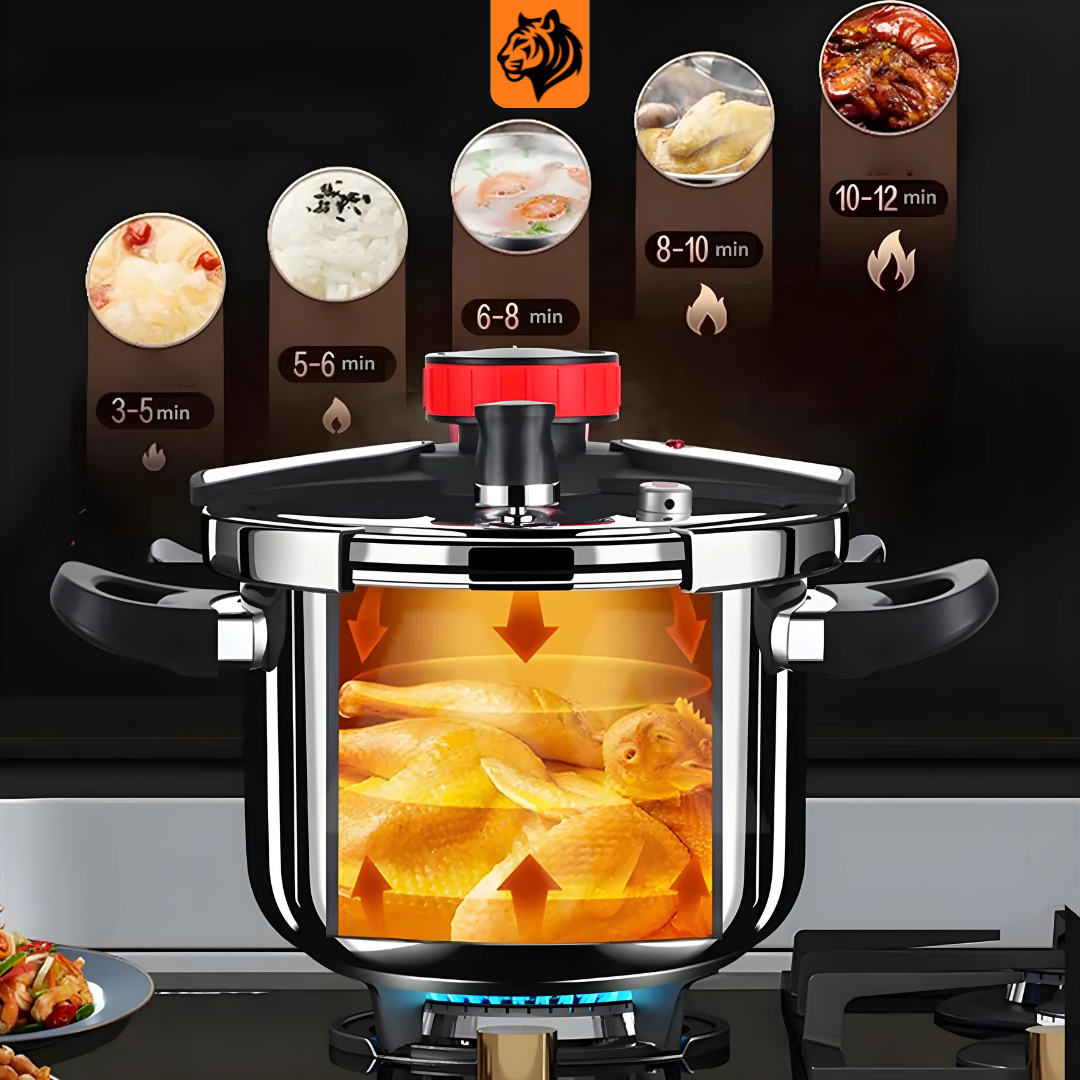 Panela de Pressão Anti-Explosão + BRINDE: Kit Utensílios