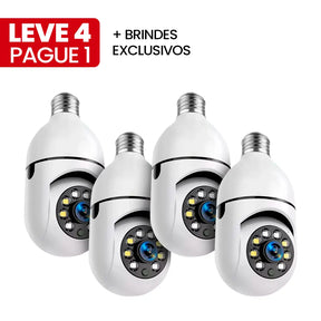 [LEVE 4 PAGUE 1] Câmera de Segurança HD 360° com Visão Noturna + BRINDES: Kit Casa Inteligente