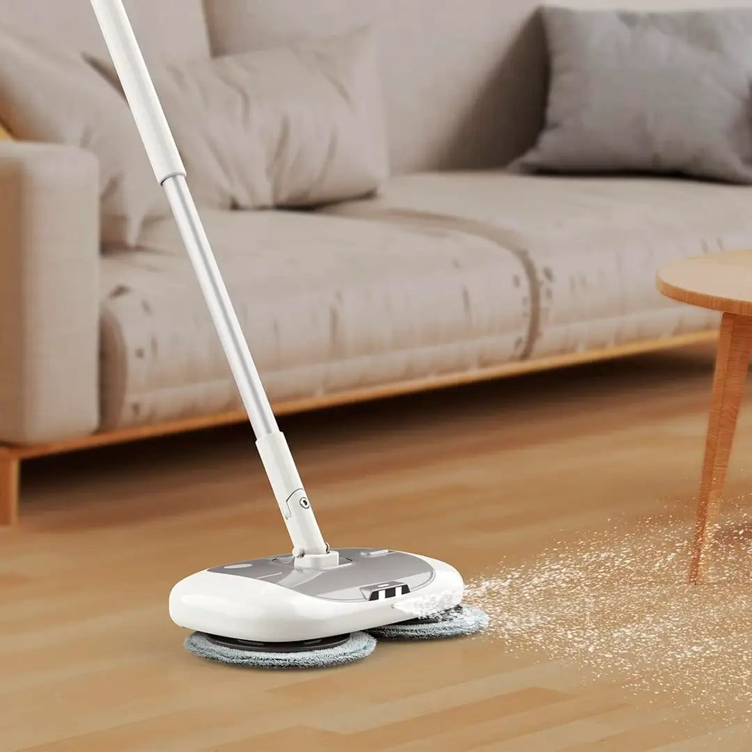 Mop Elétrico + BRINDES: Módulos de Limpeza e Tanque Suporte