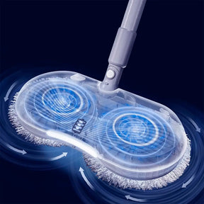 Mop Elétrico + BRINDES: Módulos de Limpeza e Tanque Suporte