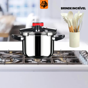 Panela de Pressão Anti-Explosão + BRINDE: Kit Utensílios