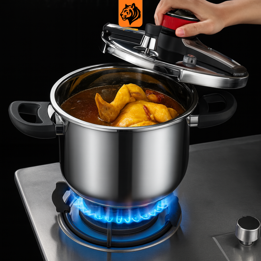 Panela de Pressão Anti-Explosão + BRINDE: Kit Utensílios