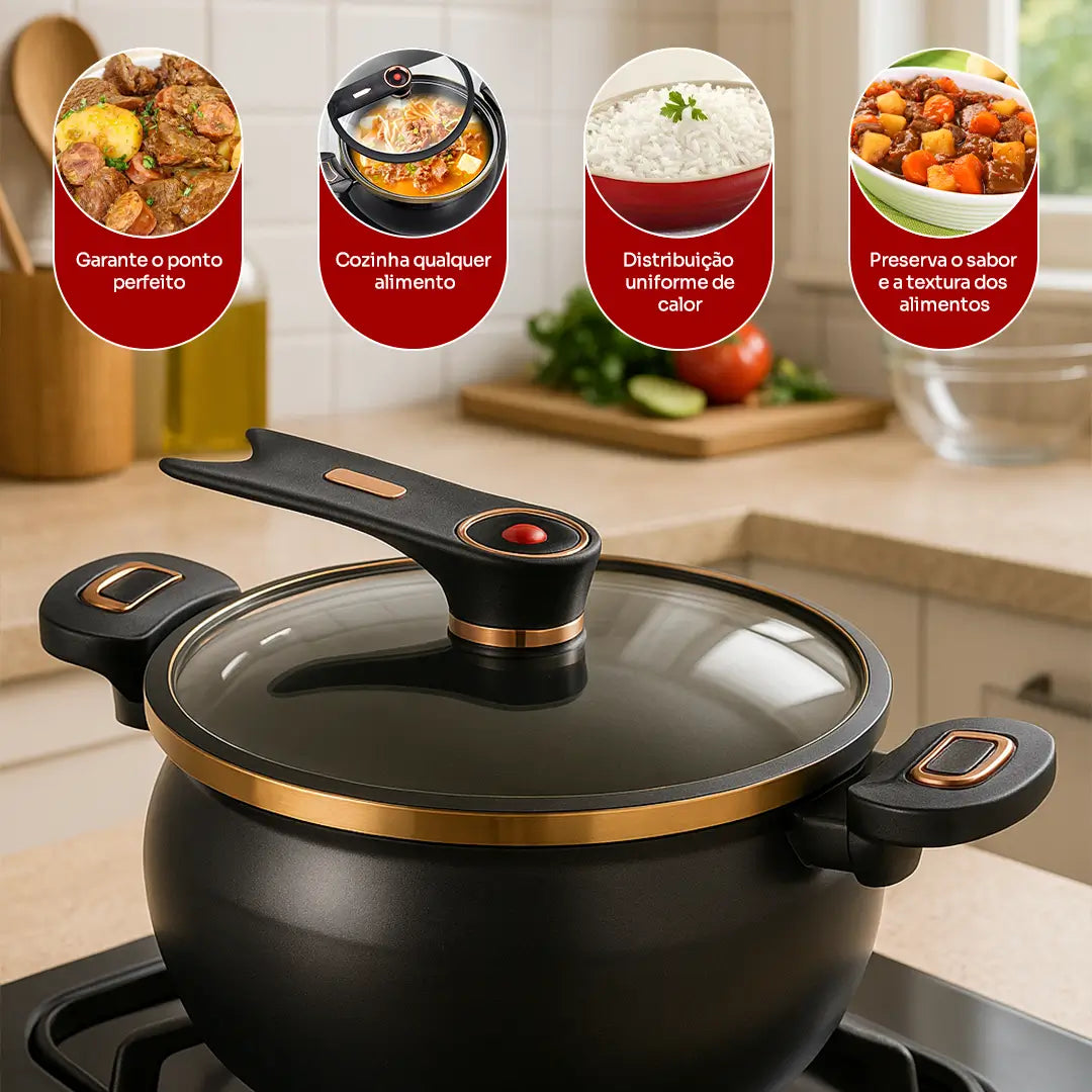 [LEVE 2 PAGUE 1] Panelas de Aço Inox Duble Anti Explosões 8 em 1 + Kit de Utensílios | ÚLTIMAS UNIDADES!