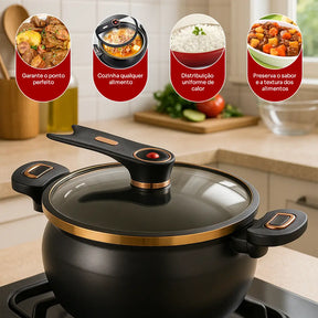 [LEVE 2 PAGUE 1] Panelas de Aço Inox Duble Anti Explosões 8 em 1 + Kit de Utensílios | ÚLTIMAS UNIDADES!