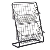 Cesto Organizador Duplo de Cozinha de Inox | DuoOrganize