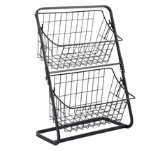 Cesto Organizador Duplo de Cozinha de Inox | DuoOrganize