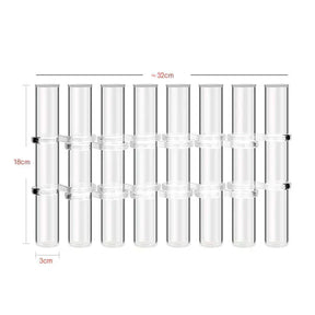 Conjunto Vaso de Tubo Ajustável de Vidro Transparente | GlassGlow