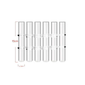 Conjunto Vaso de Tubo Ajustável de Vidro Transparente | GlassGlow