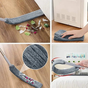 Conjunto de Espanador de Microfibra com Haste Extensível