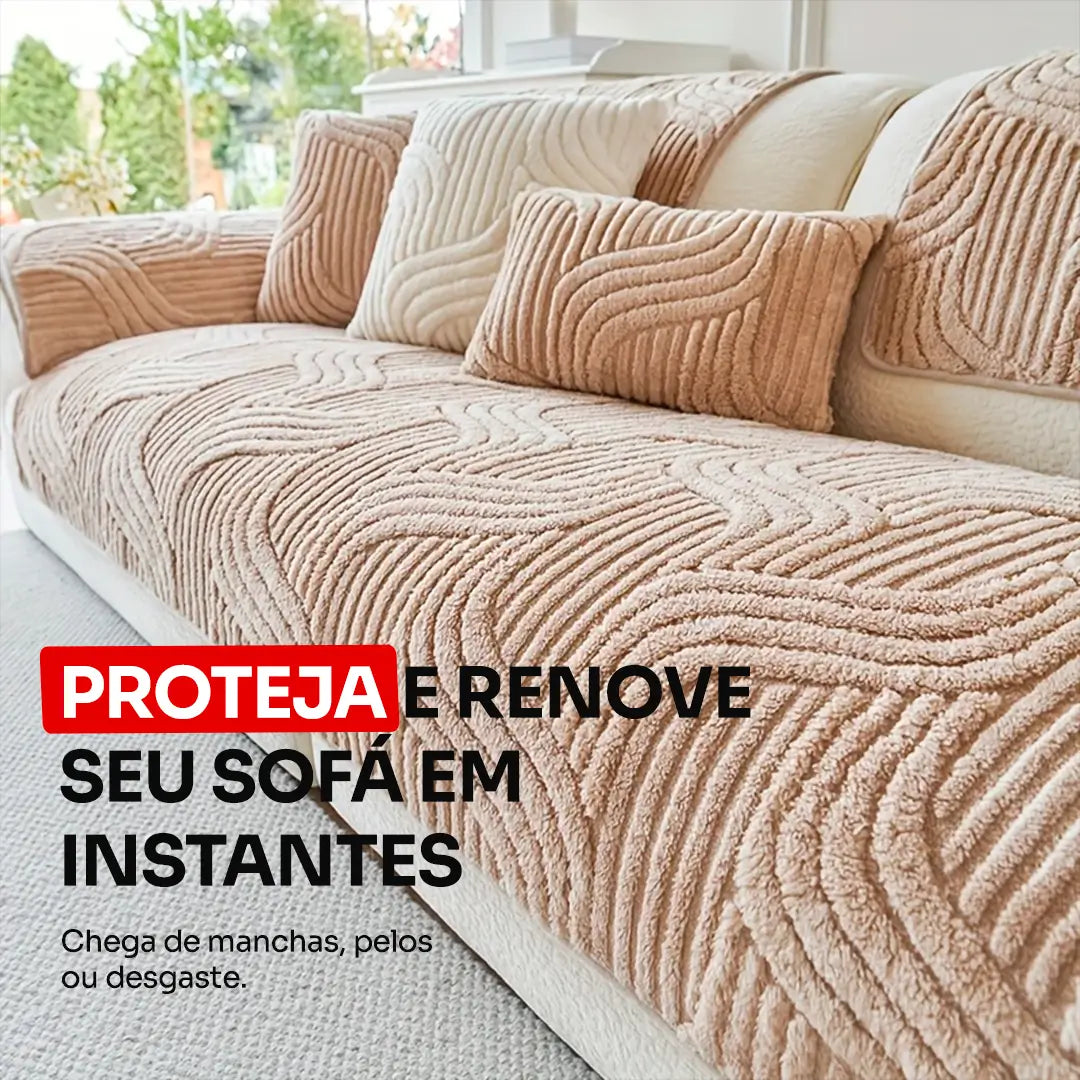 [LEVE 2 PAGUE 1] Capa Universal Comfort Premium para Sofá + BRINDE: Almofadas Comfort