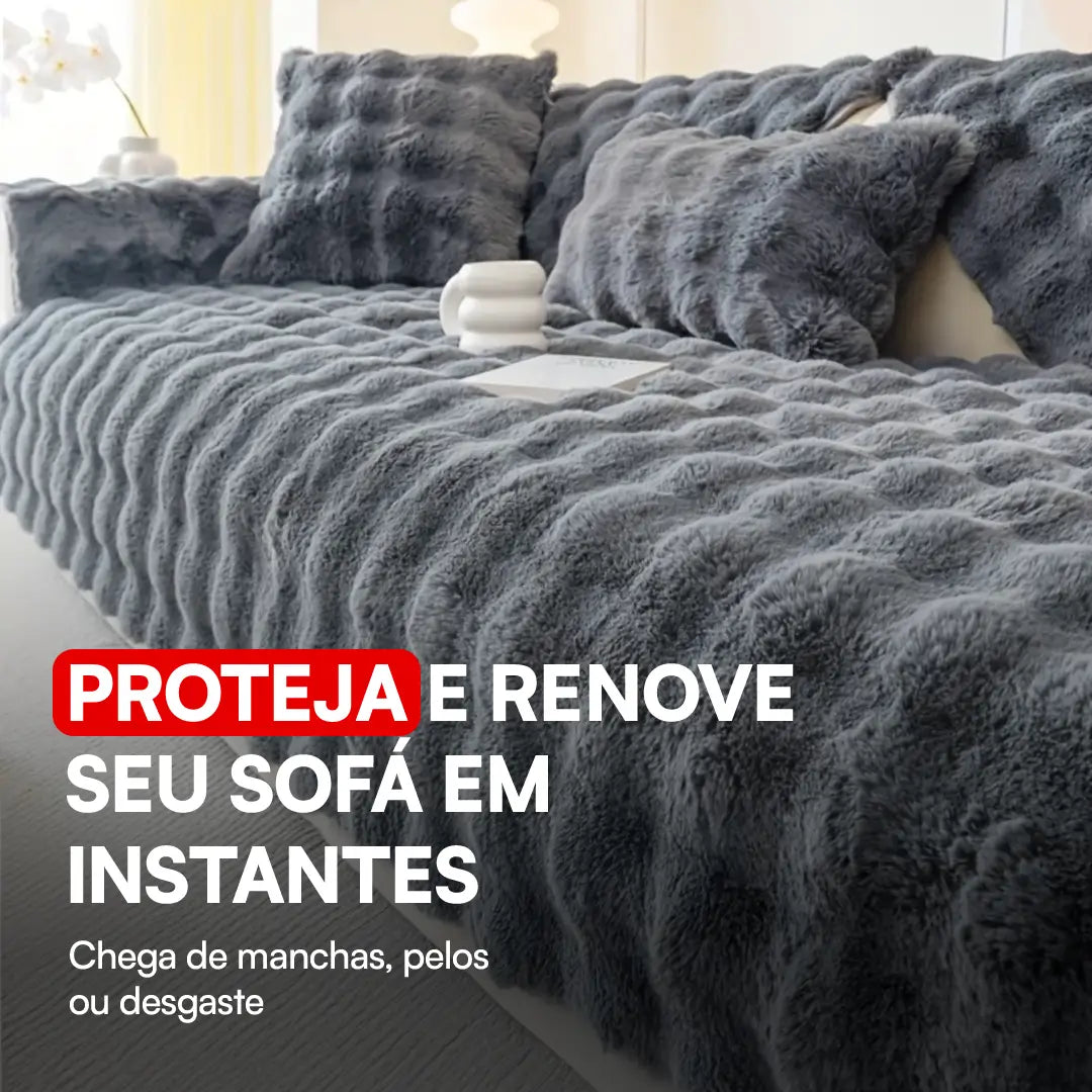 [LEVE 2 PAGUE 1] Capa SoftComfort Universal Premium para Sofá + BRINDE: Almofadas SoftComfort