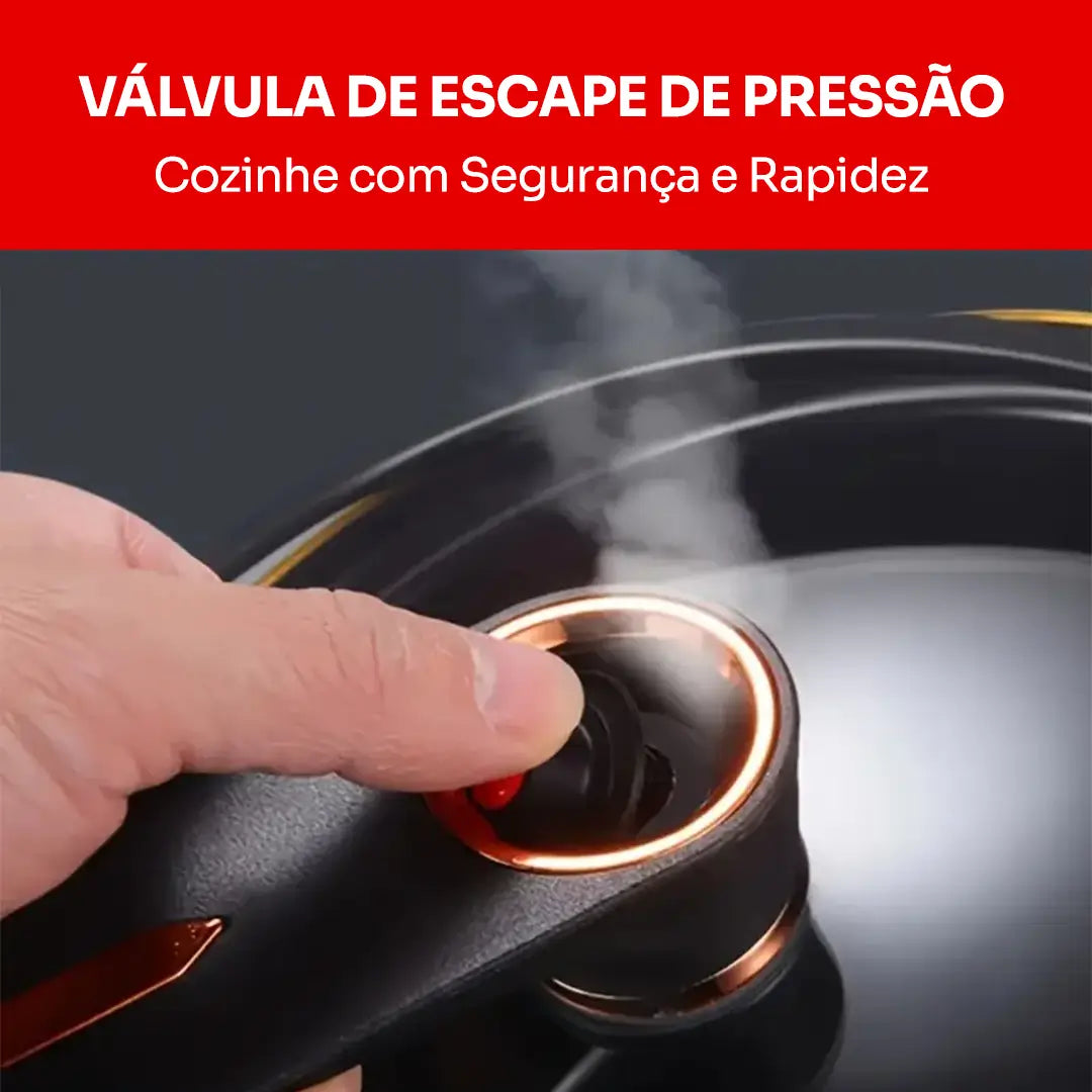 [LEVE 2 PAGUE 1] Panelas de Aço Inox Duble Anti Explosões 8 em 1 + Kit de Utensílios | ÚLTIMAS UNIDADES!